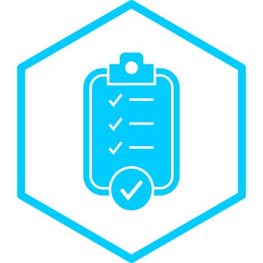 Kontrol listesi. Web simgesi basit illüstrasyon