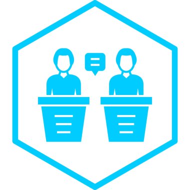 Konuşmacılar web simgesi basit tasarım illüstrasyonu