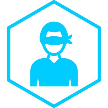 Mavi üniformalı bir adamın vektör çizimi