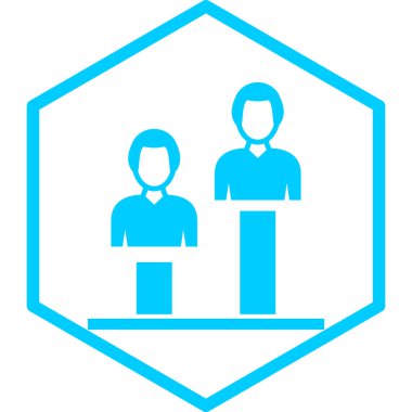 iş insanları simgesi vektör illüstrasyonu