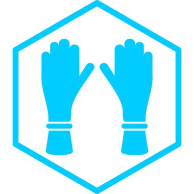 Eldiven simgesi vektör illüstrasyonu