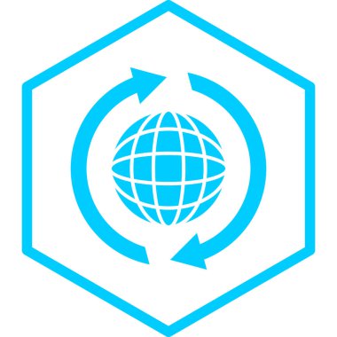 dünya haritası simgesi, vektör illüstrasyonu