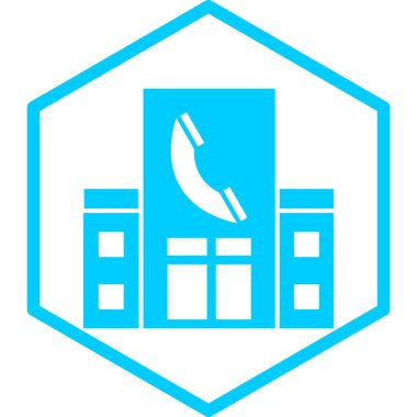 Bir bina simgesinin vektör illüstrasyonu