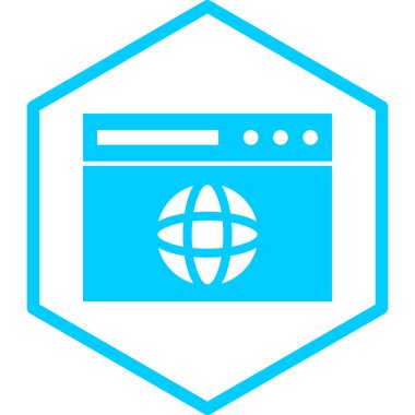 Tarayıcı. Web simgesi basit illüstrasyon