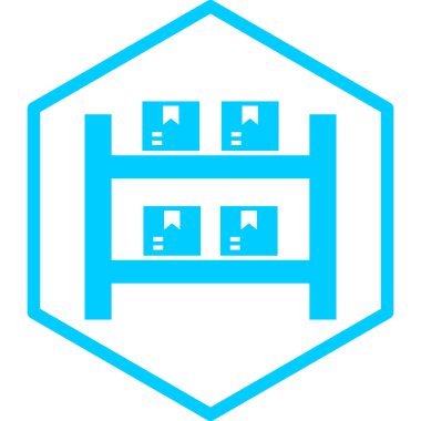 Depo. Web simgesi basit illüstrasyon