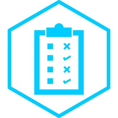 Kontrol listesi. Web simgesi basit illüstrasyon