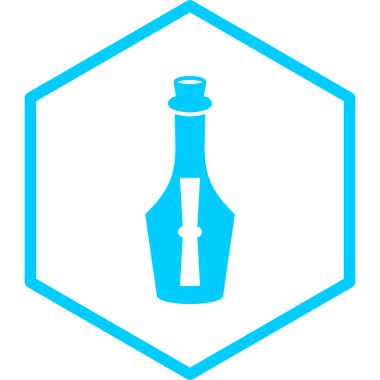 Bira şişesi simgesinin vektör illüstrasyonu