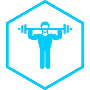 Bir fitness simgesinin vektör illüstrasyonu