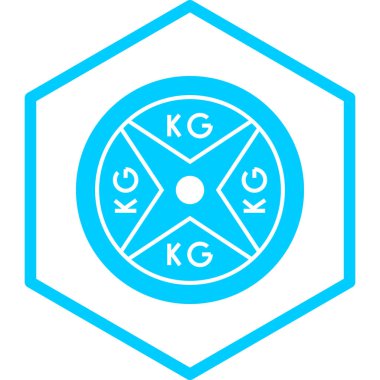 Spor salonu simgesi, basit tasarım vektörü çizimi