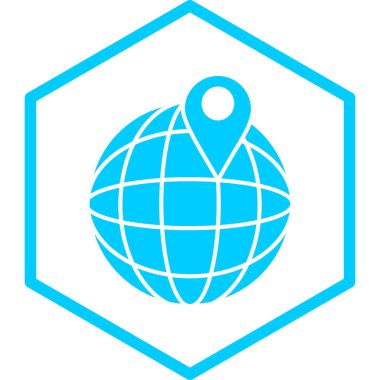 Dünya haritası. Web simgesi