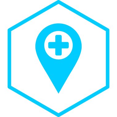 Hastane. Web simgesi basit illüstrasyon