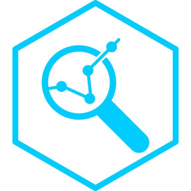 büyütme cam vektör simgesi.