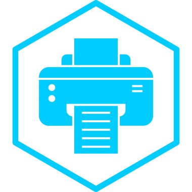 Yazıcı. Web simgesi basit illüstrasyon