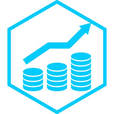 finansal büyüme simgesi, vektör illüstrasyonu
