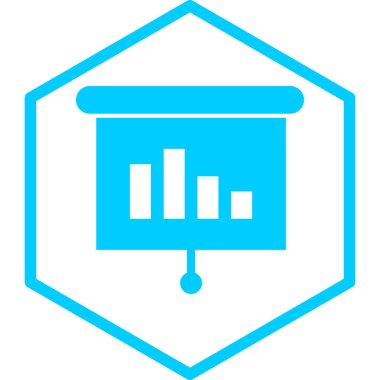 Sunum. Web simgesi basit illüstrasyon