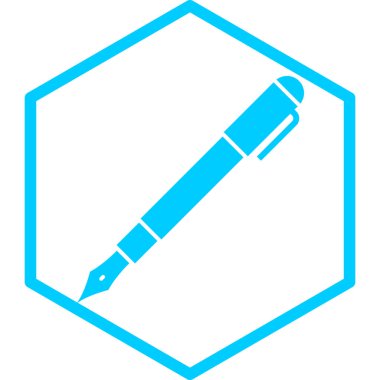 Kalem. Web simgesi basit illüstrasyon