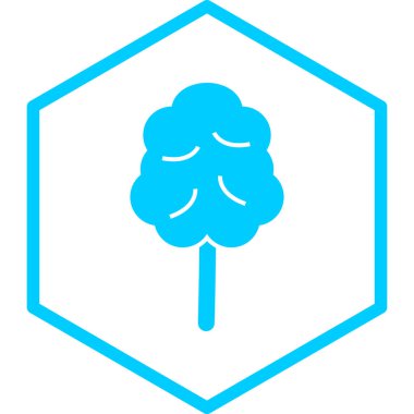 Ağaç simgesinin vektör illüstrasyonu