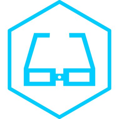 Güzel ve modern bir gözlük simgesinin vektör çizimi