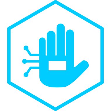 Bir el simgesinin vektör illüstrasyonu