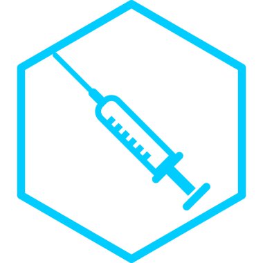 Şırınga. Web simgesi basit illüstrasyon