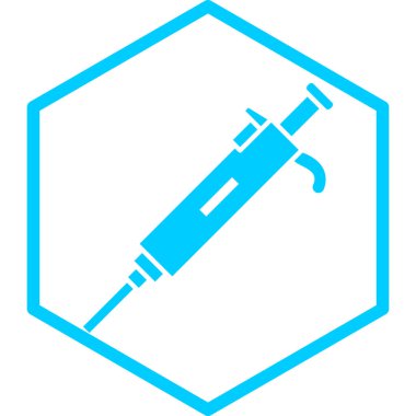 Şırınga. Web simgesi basit illüstrasyon