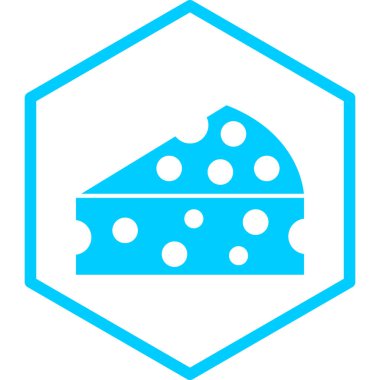 Peynir simgesi vektör illüstrasyonu