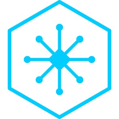 Kar tanesi. Web simgesi basit illüstrasyon