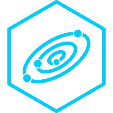 Bir gezegen simgesinin vektör illüstrasyonu