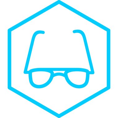 Gözlük. Web simgesi basit illüstrasyon