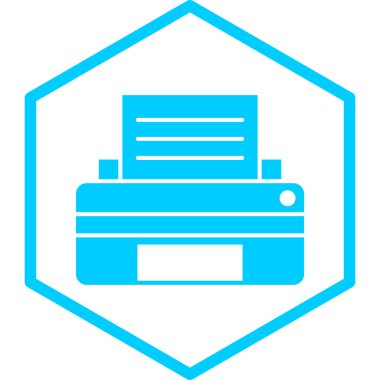 Yazıcı. Web simgesi basit illüstrasyon