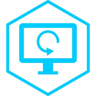  bilgisayar simgesi, basit tasarım vektör çizimi