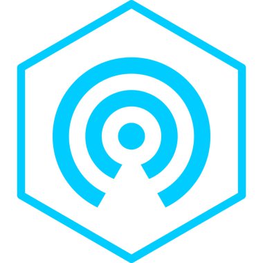 Kablosuz bağlantı sinyali. Web simgesi basit illüstrasyon