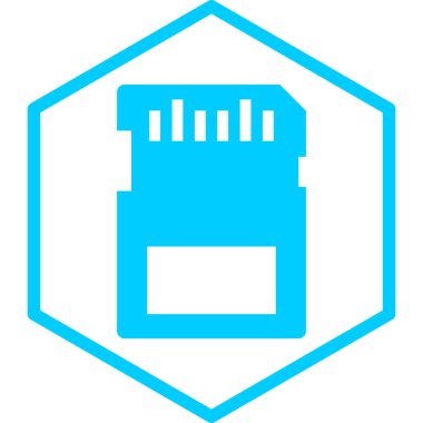 sd kart simgesi, basit tasarım vektör çizimi