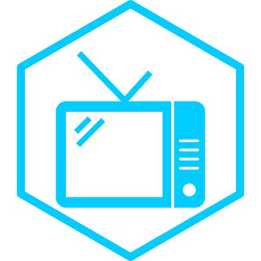 Televizyon. Web simgesi basit illüstrasyon