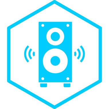 Konuşmacı. Web simgesi basit illüstrasyon