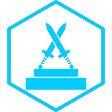 kılıç simgesi vektör illüstrasyonu