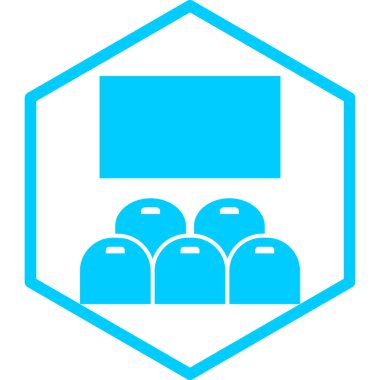 Sinema. Web simgesi basit illüstrasyon