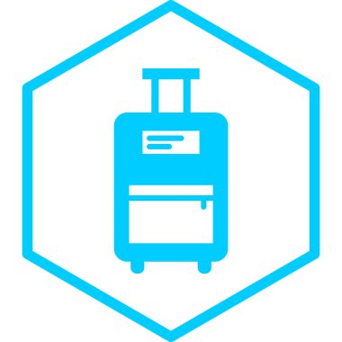 seyahat çantası. Basit illüstrasyon