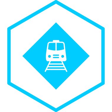 tren simgesi, vektör illüstrasyonu