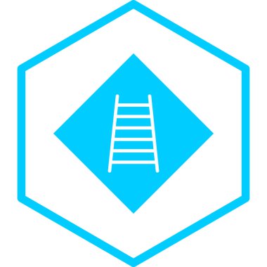 Mavi ve beyaz kare düğmesinin vektör illüstrasyonu