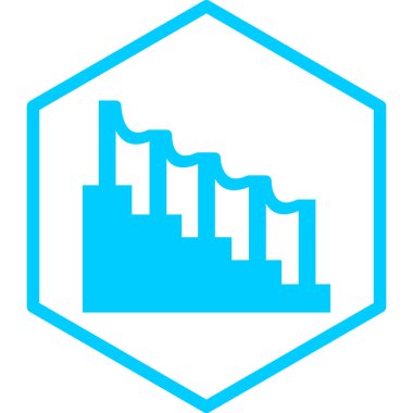 Bir bina simgesinin vektör illüstrasyonu