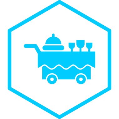 yiyecek dağıtım simgesi vektör illüstrasyonu