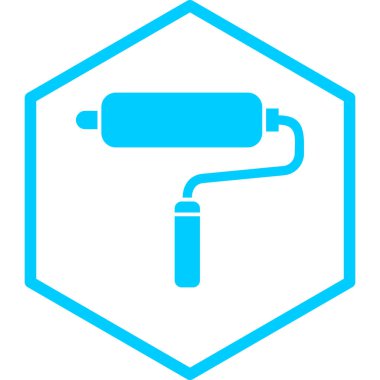 Boya silindiri. Web simgesi basit illüstrasyon