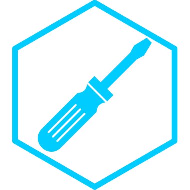 Tornavida. Web simgesi basit tasarım