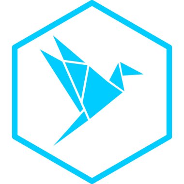 Mavi ve beyaz harflerin vektör illüstrasyonu