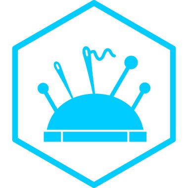 Dikiş. Web simgesi basit illüstrasyon