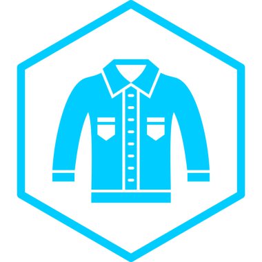 Ceket. Web simgesi basit illüstrasyon