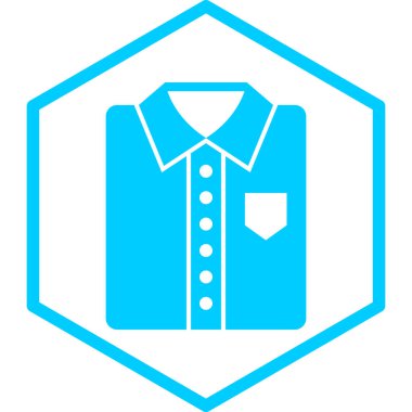 Gömlek simgesi, vektör illüstrasyonu