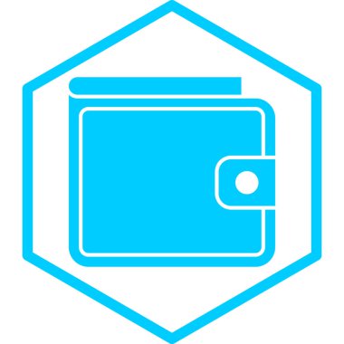 Cüzdan. Web simgesi basit illüstrasyon