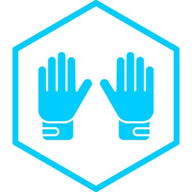 Eldiven simgesi vektör illüstrasyonu